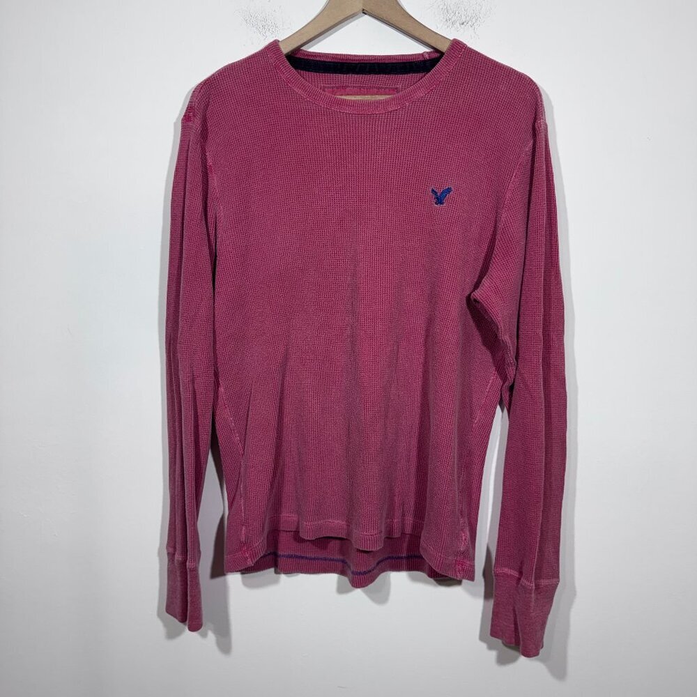 American Eagle Outfitters Mens Y2K Thermal Long Sleeve Top size L